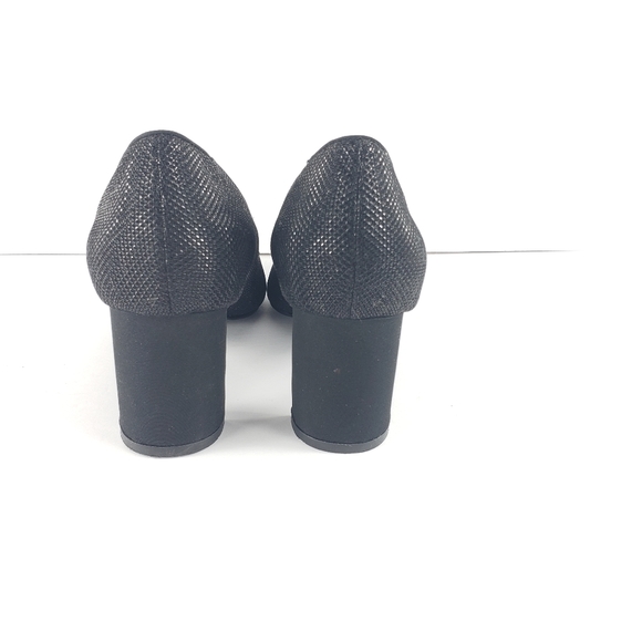 CAPARROS WOMEN SHINY BLACK  BLOCK HEELS SIZE 8.5 - Picture 3 of 6